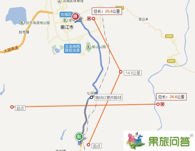 麗江機(jī)場(chǎng)落地自駕租車，自駕路線圖